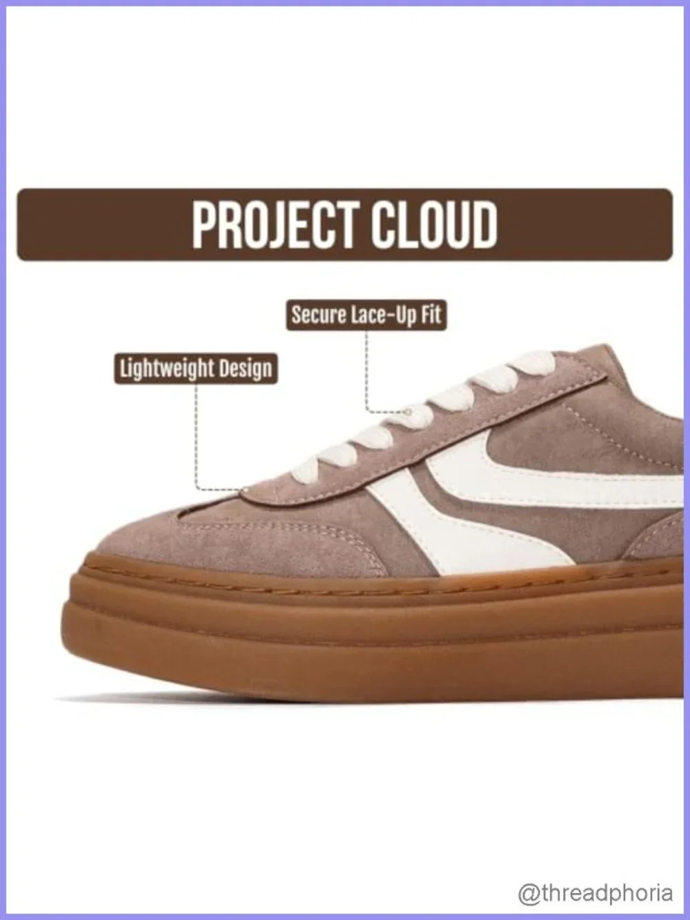 Platform Sneakers for Women Lightweight Lace-Up Memory Foam Water Resistant
